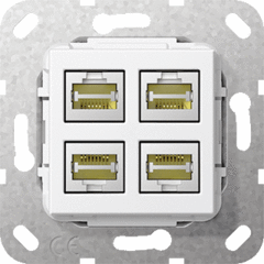 Gira 569903 - aansluiting 4x cat6a lsa zwg